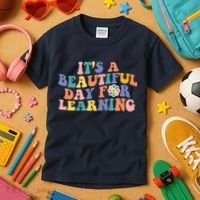 It's A Beautiful Day For Learning Back To School Retro Kids T-Shirt thumb 3