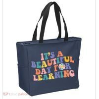 It's A Beautiful Day For Learning Back To School Retro Tote Bag thumb 2
