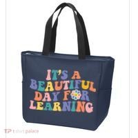 It's A Beautiful Day For Learning Back To School Retro Tote Bag thumb 3