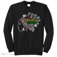 I Am Black History Month Woman Black Girl Magic Bling Sweatshirt thumb 0