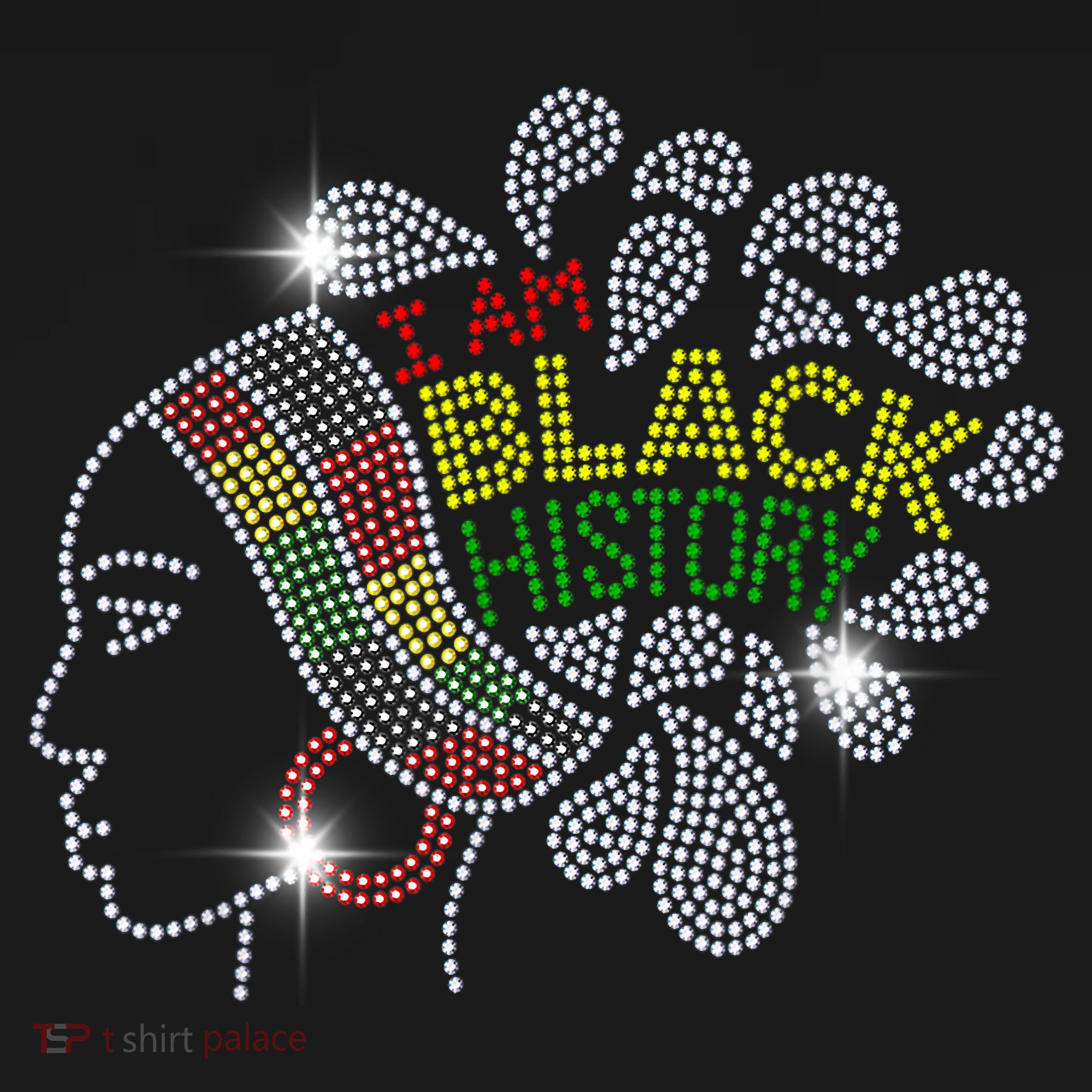 I Am Black History Month Woman Black Girl Magic Bling T-Shirt