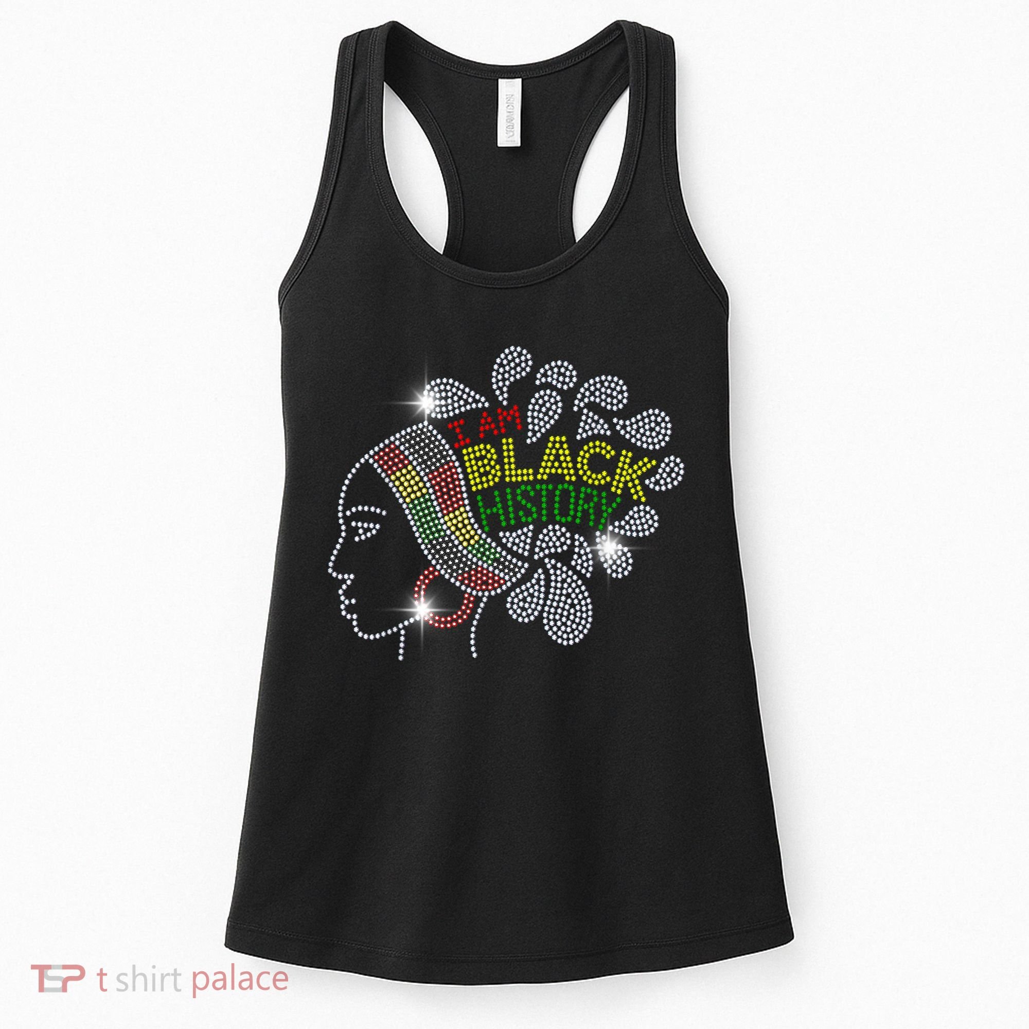 I Am Black History Month Woman Black Girl Magic Bling Women's Tank Top