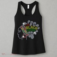 I Am Black History Month Woman Black Girl Magic Bling Women's Tank Top thumb 3