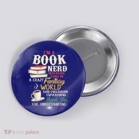 I'm A Book Nerd Gift Book Lover Gift Literature Funny Gift Button thumb 0