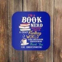 I'm A Book Nerd Gift Book Lover Gift Literature Funny Gift Coaster thumb 0