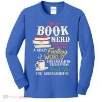I'm A Book Nerd Gift Book Lover Gift Literature Funny Gift Kids Long Sleeve Shirt thumb 0