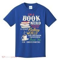 I'm A Book Nerd Gift Book Lover Gift Literature Funny Gift Kids T-Shirt thumb 0