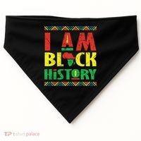 I Am Black History African American Pride USA-Made Doggie Bandana thumb 0