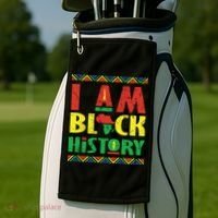 I Am Black History African American Pride Golf Towel thumb 2