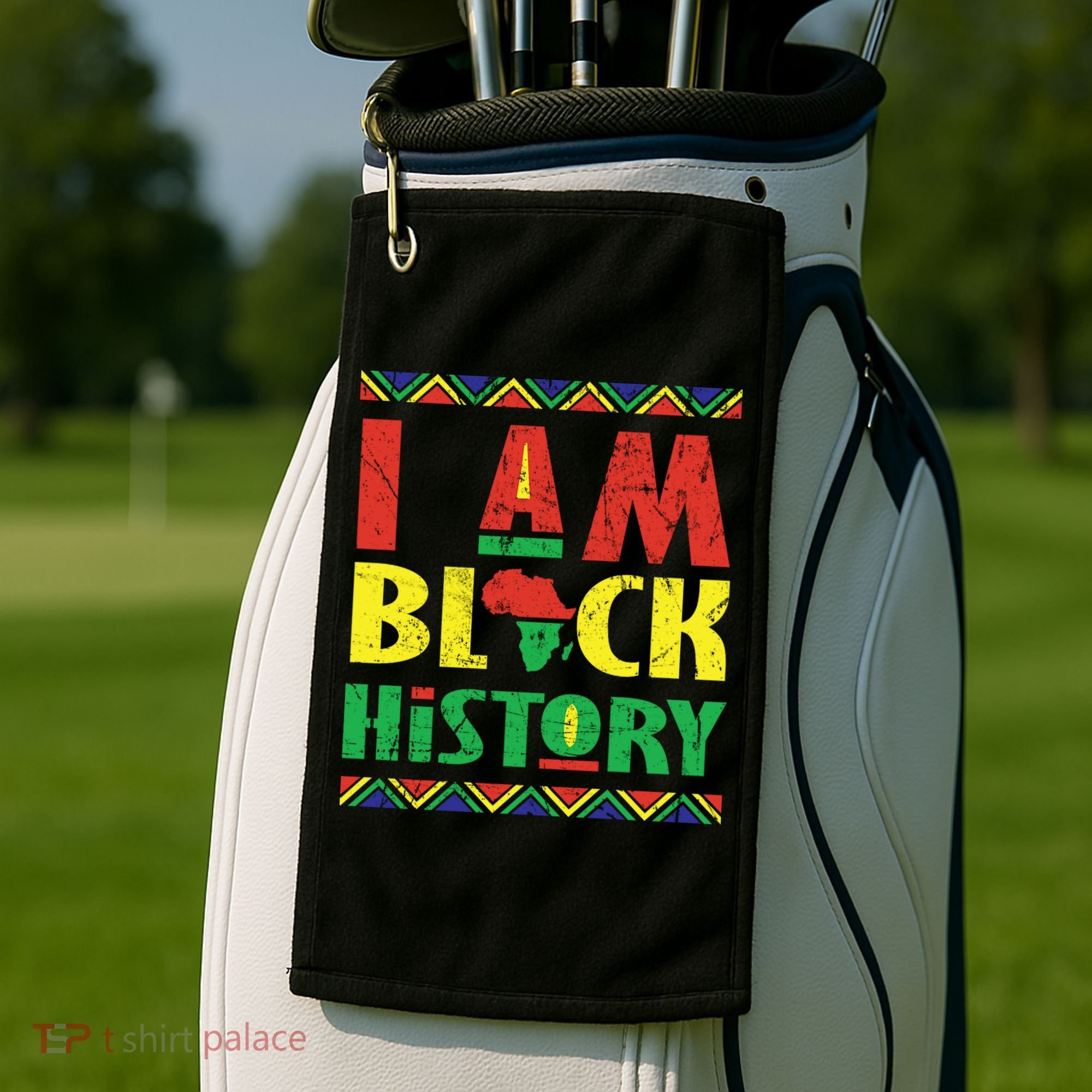 I Am Black History African American Pride Golf Towel