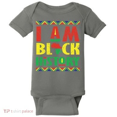 I Am Black History African American Pride Baby Bodysuit