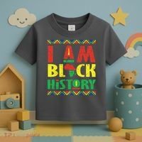 I Am Black History African American Pride Toddler T-Shirt thumb 3