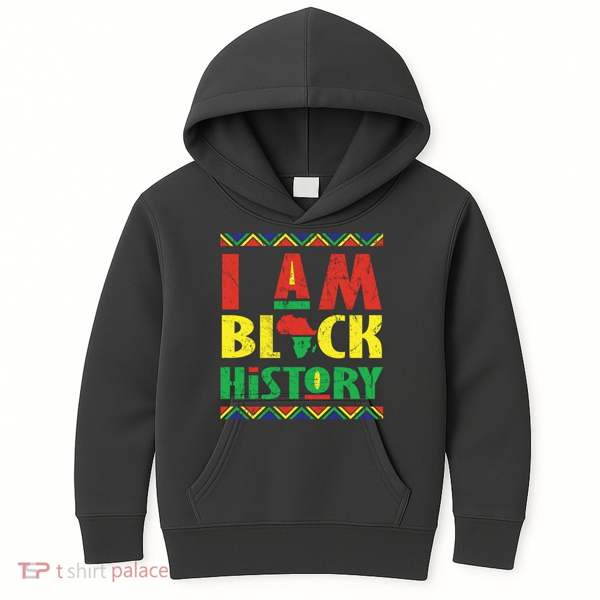 I Am Black History African American Pride Kids Hoodie