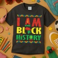 I Am Black History African American Pride Kids T-Shirt thumb 3