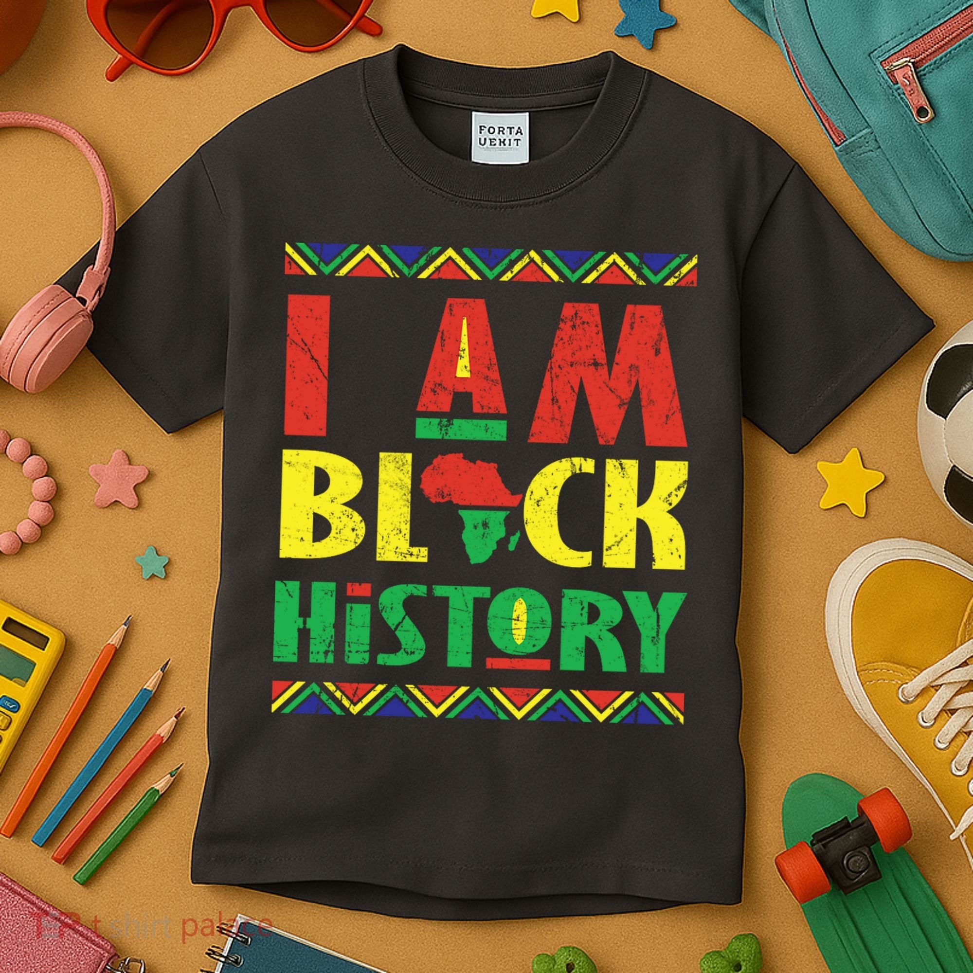 I Am Black History African American Pride Kids T-Shirt