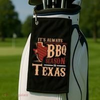 ItS Always Bbq Season In Texas Barbecue Golf Towel thumb 2