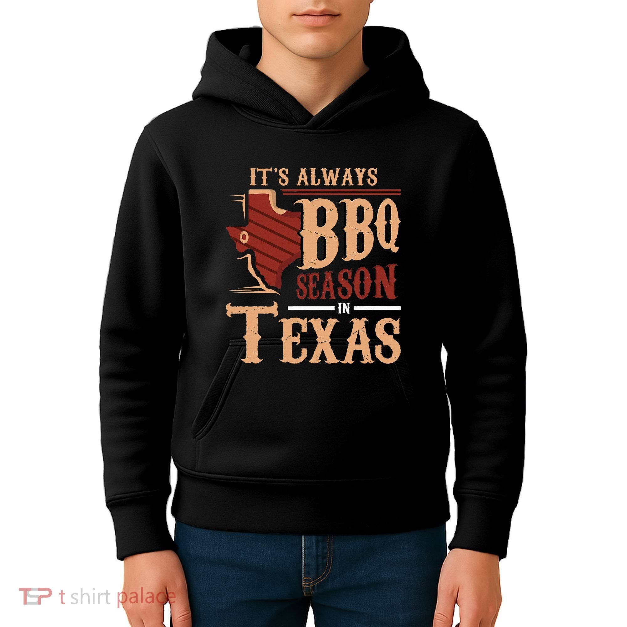 ItS Always Bbq Season In Texas Barbecue Kids Hoodie