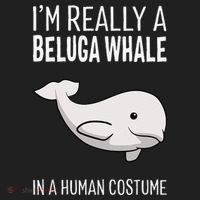 Im A Beluga Whale In A Human Costume Halloween Gift Cute Women's Sweatshirt thumb 2