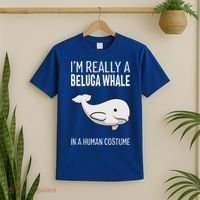 Im A Beluga Whale In A Human Costume Halloween Gift Cute T-Shirt thumb 2