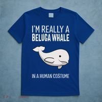 Im A Beluga Whale In A Human Costume Halloween Gift Cute T-Shirt thumb 5