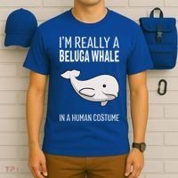 Im A Beluga Whale In A Human Costume Halloween Gift Cute T-Shirt thumb 6