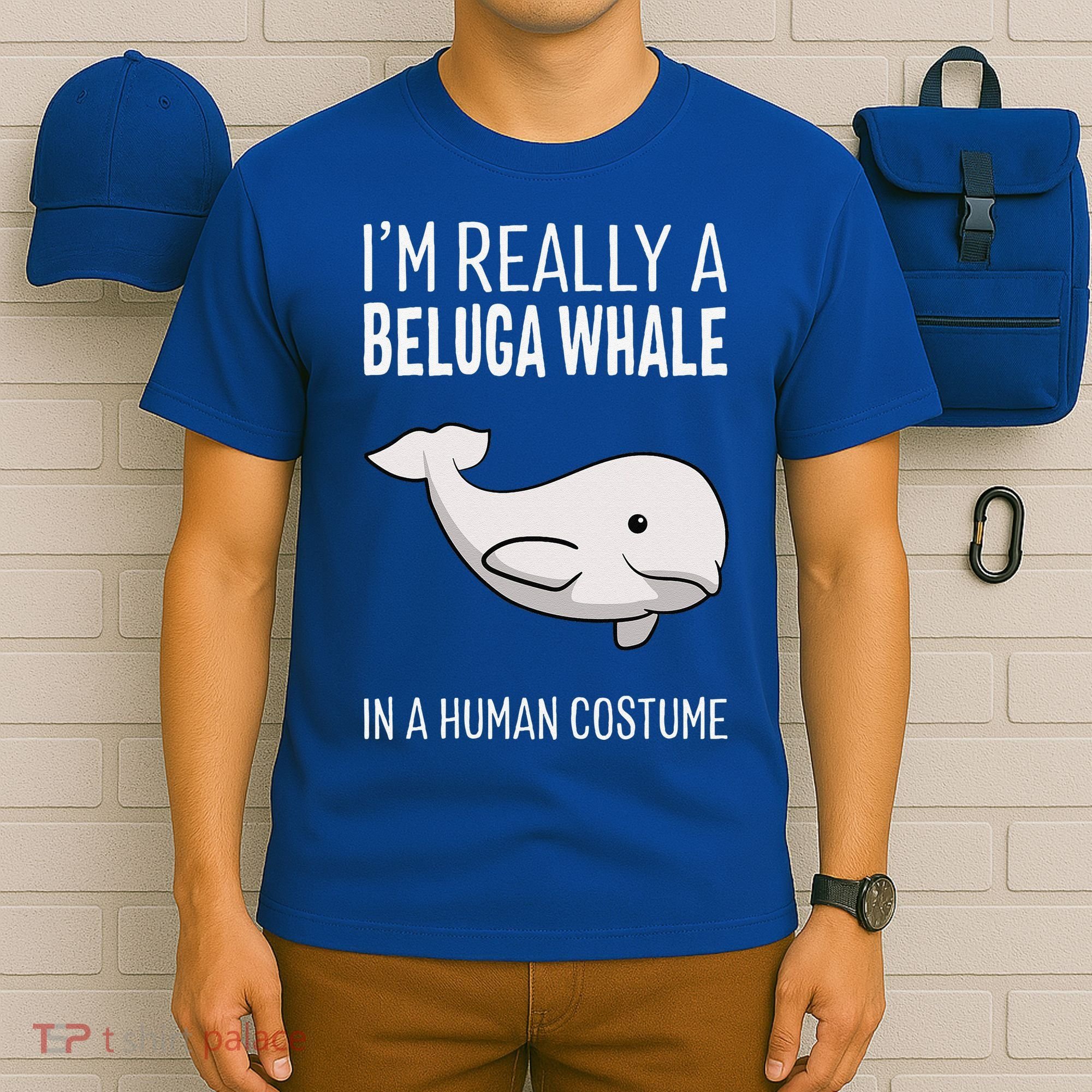 Im A Beluga Whale In A Human Costume Halloween Gift Cute T-Shirt