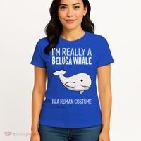 Im A Beluga Whale In A Human Costume Halloween Gift Cute Women's T-Shirt thumb 4