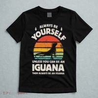 Iguana Always Be Yourself Lizard Retro Vintage Reptile T-Shirt thumb 5