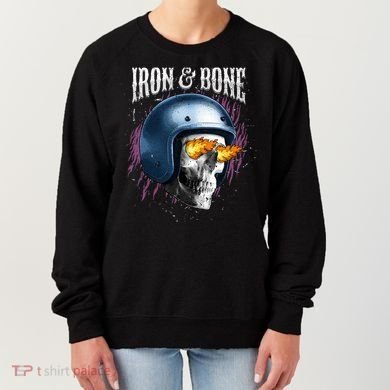 Iron And Bone Skull Biker Flame Women's Sweatshirt