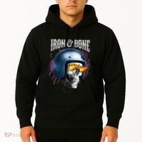 Iron And Bone Skull Biker Flame Hoodie thumb 2