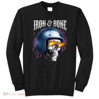 Iron And Bone Skull Biker Flame Sweatshirt