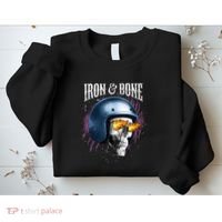Iron And Bone Skull Biker Flame Sweatshirt thumb 2