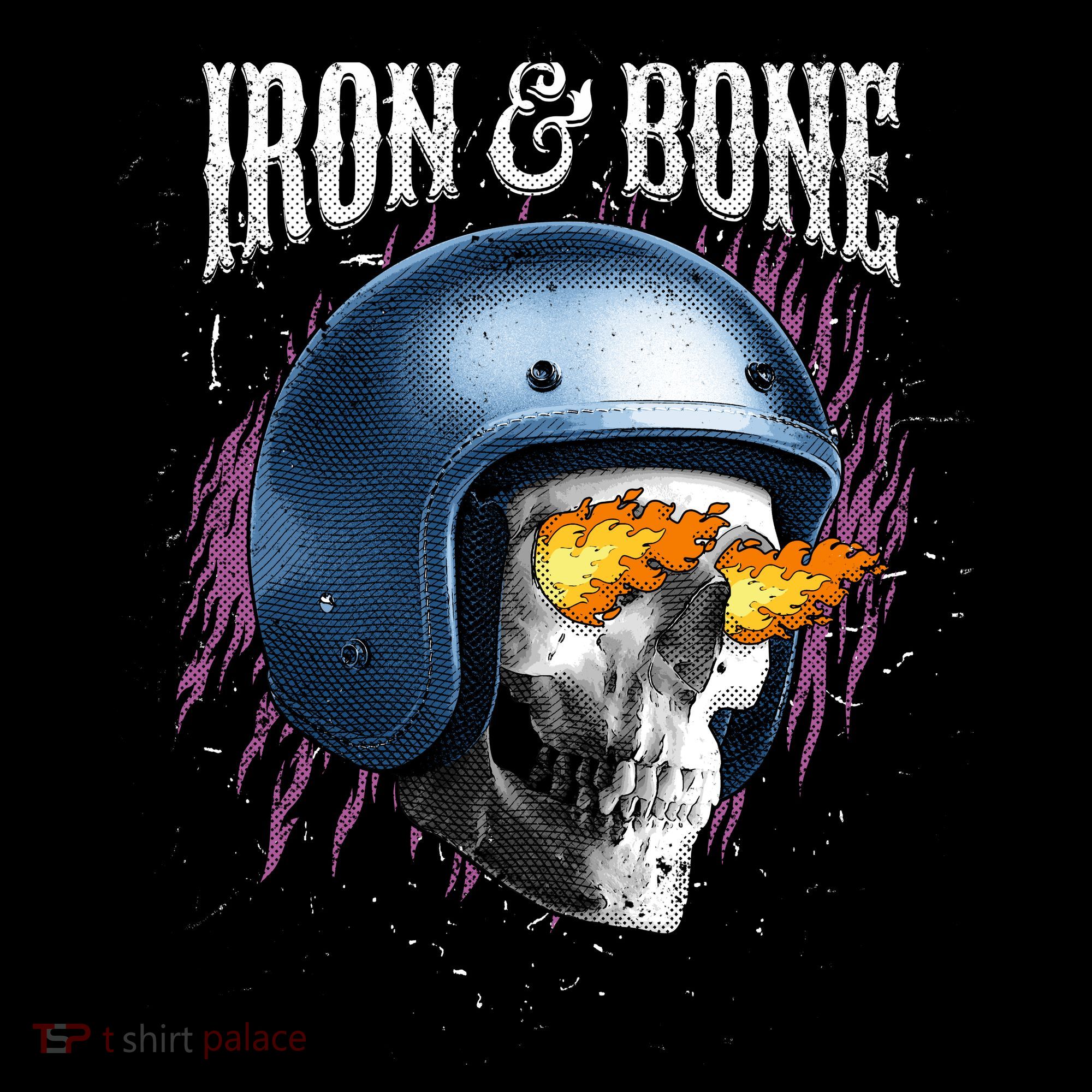 Iron And Bone Skull Biker Flame Sweatshirt