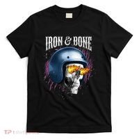 Iron And Bone Skull Biker Flame T-Shirt thumb 0
