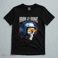 Iron And Bone Skull Biker Flame T-Shirt thumb 5