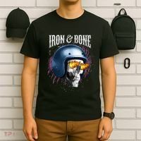 Iron And Bone Skull Biker Flame T-Shirt thumb 6