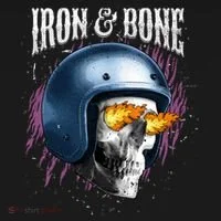 Iron And Bone Skull Biker Flame Bucket Hat thumb 4