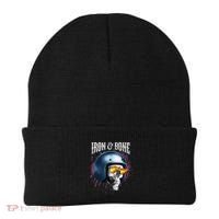 Iron And Bone Skull Biker Flame Beanie thumb 0