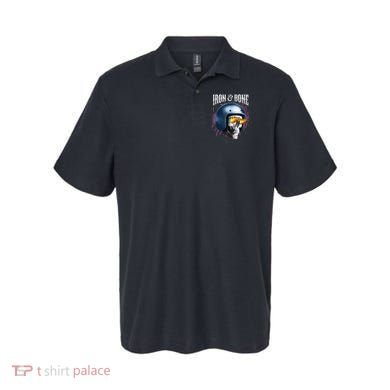 Iron And Bone Skull Biker Flame Polo