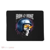 Iron And Bone Skull Biker Flame Mousepad thumb 0