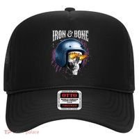 Iron And Bone Skull Biker Flame Hat thumb 0