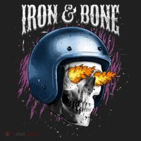 Iron And Bone Skull Biker Flame Hat thumb 2