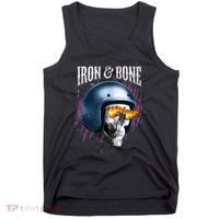 Iron And Bone Skull Biker Flame Tank Top thumb 0
