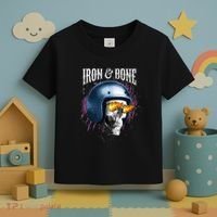 Iron And Bone Skull Biker Flame Toddler T-Shirt thumb 3