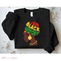 I Am Black History Beautiful Black Woman In Turban Sweatshirt thumb 2