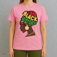 I Am Black History Beautiful Black Woman In Turban T-Shirt thumb 4