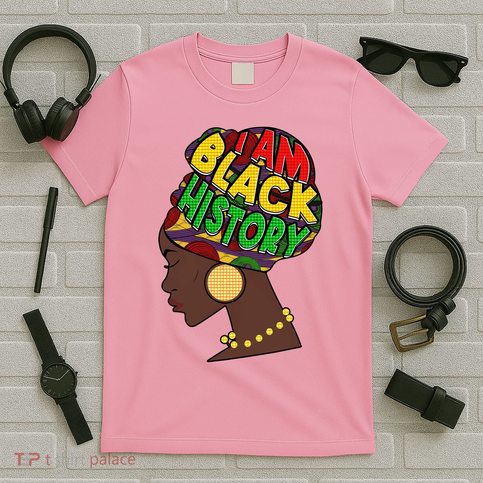 I Am Black History Beautiful Black Woman In Turban T-Shirt