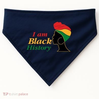 I Am Black History Strong Female Pride USA-Made Doggie Bandana