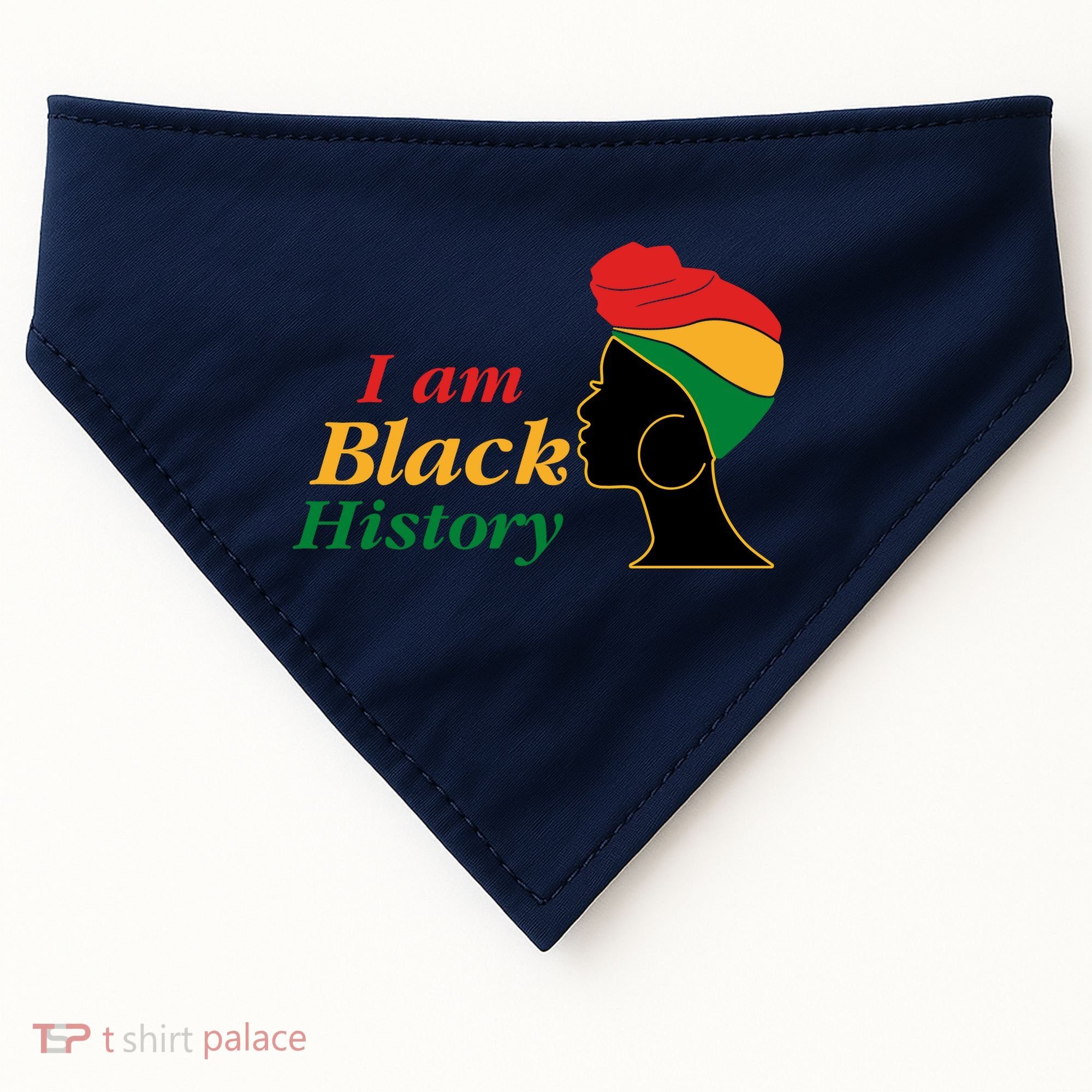 I Am Black History Strong Female Pride USA-Made Doggie Bandana
