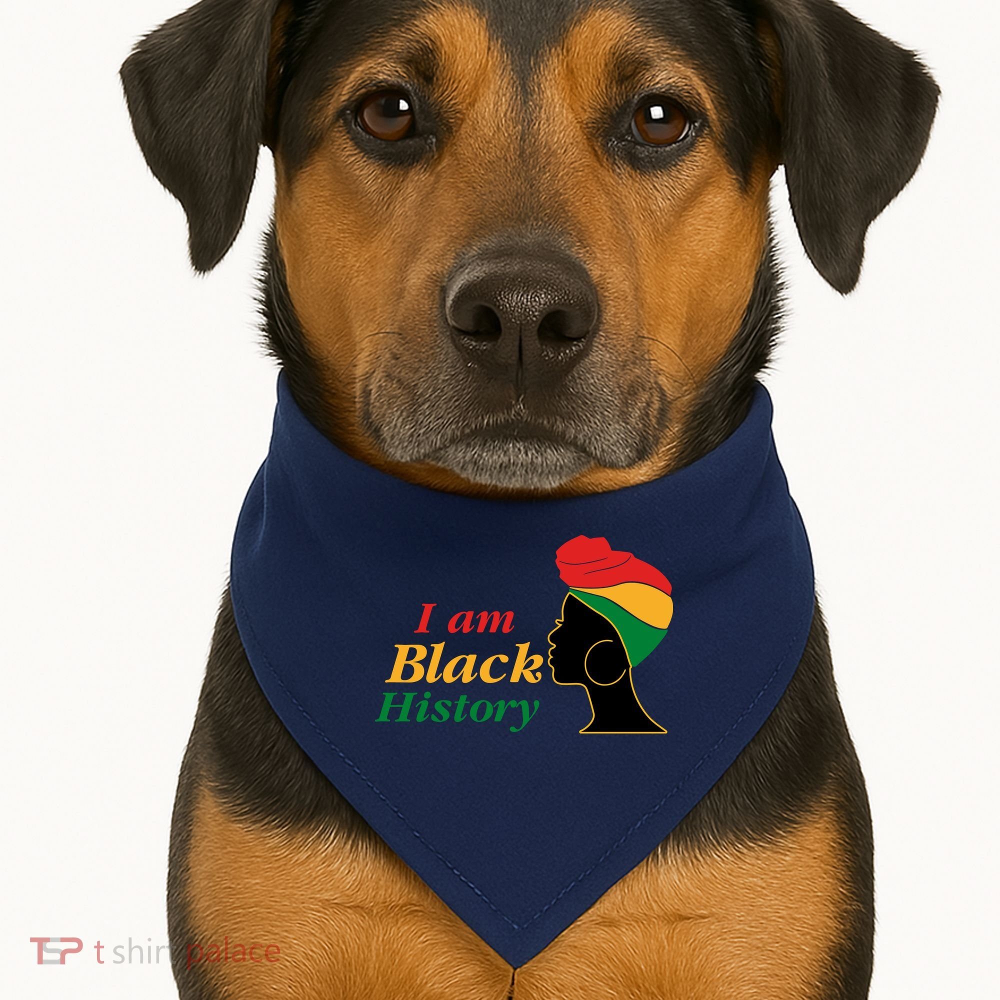 I Am Black History Strong Female Pride USA-Made Doggie Bandana